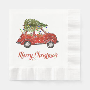 Servilleta De Papel Servilletas de papel del navidad rojo del coche