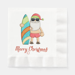 Servilleta De Papel Servilletas de papel del navidad tropical de Santa