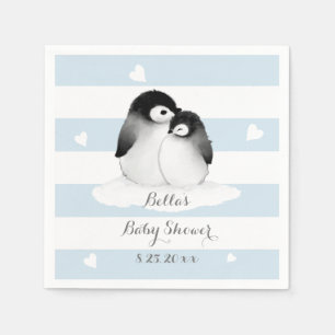 Servilleta De Papel Servilletas de papel del pingüino azul