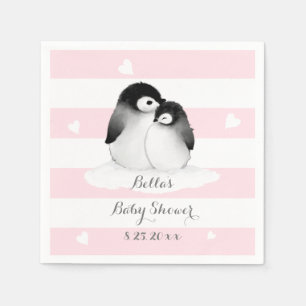 Servilleta De Papel Servilletas de papel del pingüino rosado