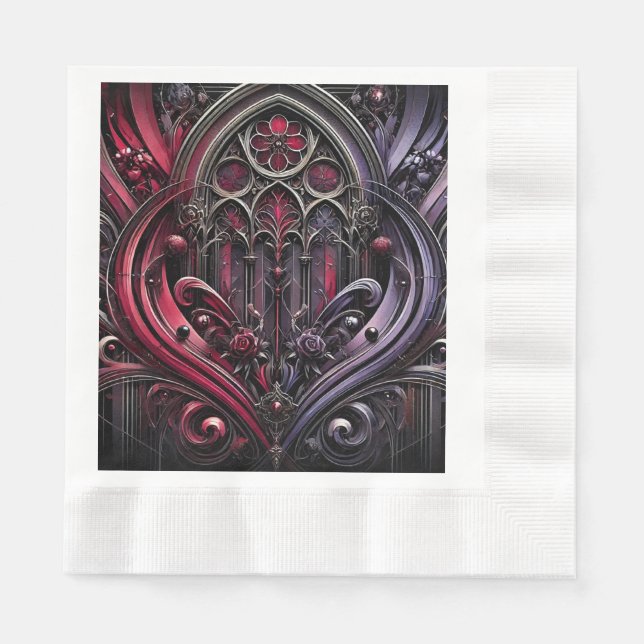 Servilleta De Papel Servilletas de papel Elegancia Gótica (Anverso)