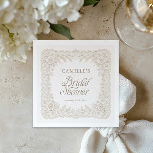 Servilleta De Papel Servilletas de papel elegantes con encaje floral p