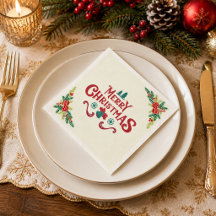 Servilletas de papel elegantes para Navidad