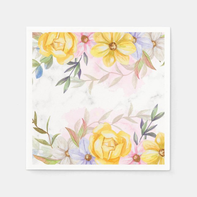Servilleta De Papel Servilletas de papel - Estampado floral (Anverso)