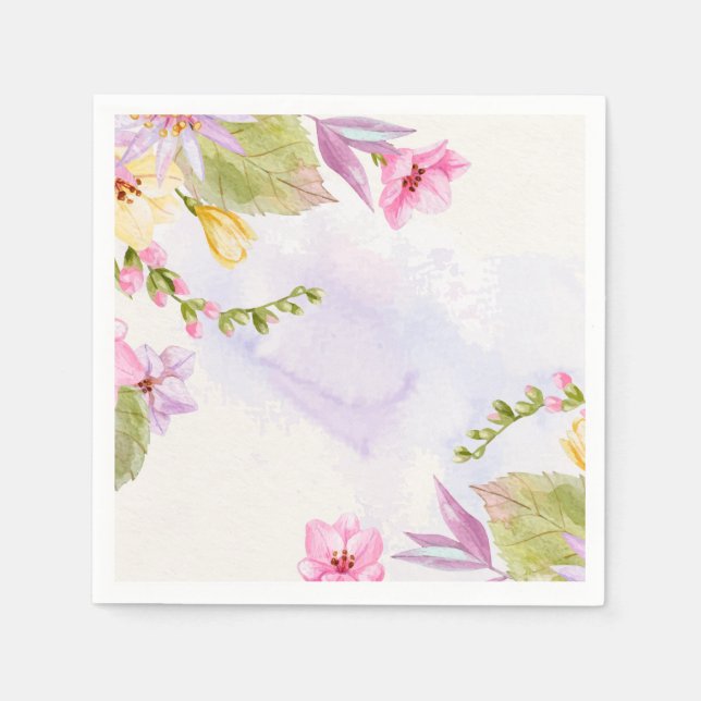 Servilleta De Papel Servilletas de papel - Estampado floral (Anverso)