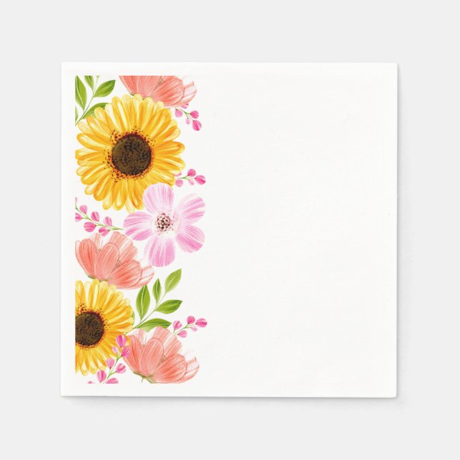 Servilleta De Papel Servilletas de papel - Estampado floral (Anverso)