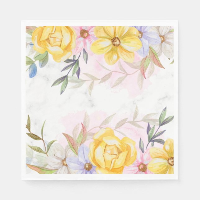 Servilleta De Papel Servilletas de papel - Estampado floral (Anverso)