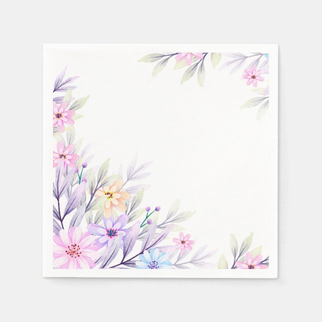 Servilleta De Papel Servilletas de papel - Estampado floral (Anverso)