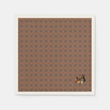 Servilletas de papel estándar de gingham de otoño