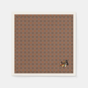 Servilleta De Papel Servilletas de papel estándar de gingham de otoño