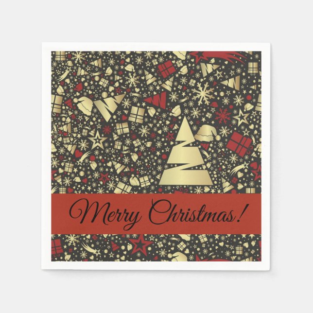 Servilleta De Papel Servilletas de papel "¡Feliz Navidad!" (Anverso)