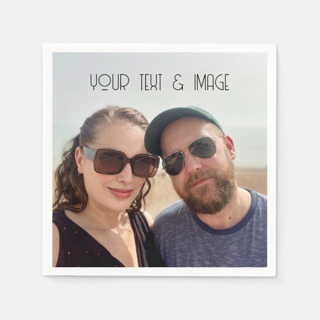 Servilleta De Papel Servilletas de papel fiesta Foto personalizada cre (Anverso)