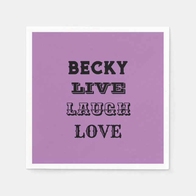 Servilleta De Papel servilletas de papel fiesta LÁVIMA NOMBRE DE AMOR  (Anverso)