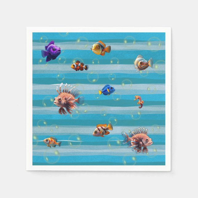Servilleta De Papel Servilletas de papel Fish Bowl (Anverso)