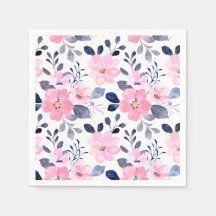 Servilletas de papel floral para cóctel