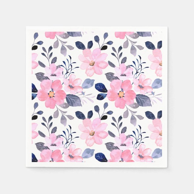 Servilleta De Papel Servilletas de papel floral para cóctel (Anverso)