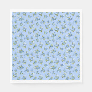 Servilleta De Papel Servilletas de papel florales azul claro estilo Ch
