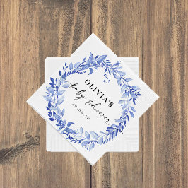 Servilleta De Papel Servilletas de papel florales de porcelana azul