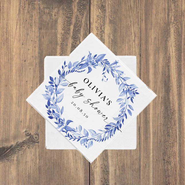 Servilleta De Papel Servilletas de papel florales de porcelana azul (Subido por el creador)