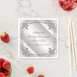 Servilleta De Papel Servilletas de papel Flourish Diamond 60 aniversar