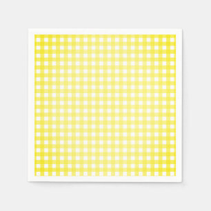 Servilleta De Papel Servilletas de papel gingham amarillo de Faye