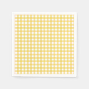 Servilleta De Papel Servilletas de papel gingham amarillo de Lauren