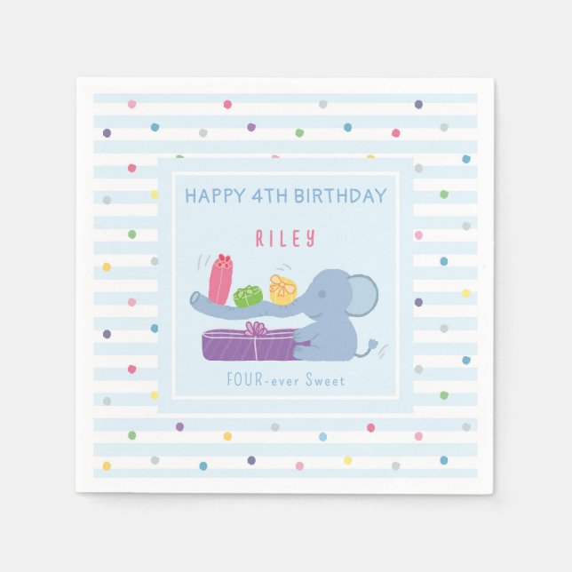 Servilleta De Papel Servilletas de papel Long-Nosed Elephant & Gifts - (Anverso)