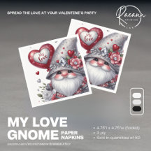 Servilletas de papel Mi amor gnomo