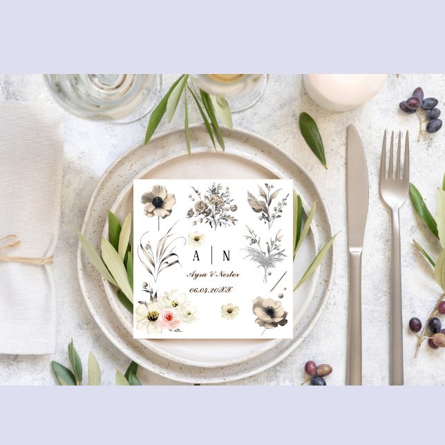Servilleta De Papel Servilletas De Papel Mínimo y Moda | BODA floral  (Subido por el creador)