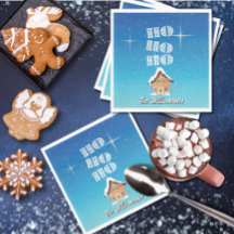 Servilletas de papel navideñas de pan de jengibre 