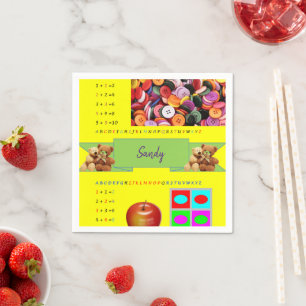 Servilleta De Papel servilletas de papel, números alfabetos