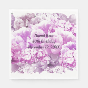 Servilleta De Papel Servilletas de papel para 80 cumpleaños con flores