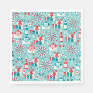 Servilleta De Papel Servilletas de papel para almuerzo navideño retro