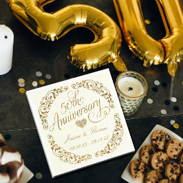 Servilleta De Papel Servilletas de papel para aniversario de bodas de 