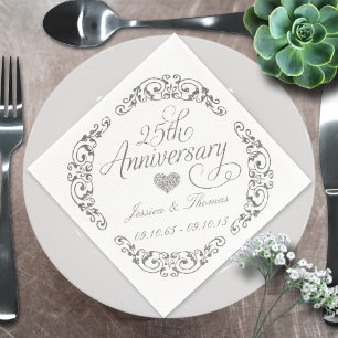 Servilleta De Papel Servilletas de papel para aniversario de bodas de