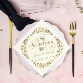 Servilleta De Papel Servilletas de papel para aniversario de bodas de 