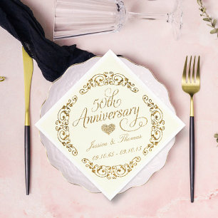 Servilleta De Papel Servilletas de papel para aniversario de bodas de 