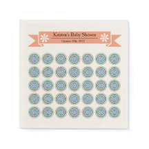 Servilletas de papel para baby shower Azura Crest