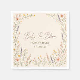 Servilleta De Papel Servilletas de papel para baby shower boho de flor