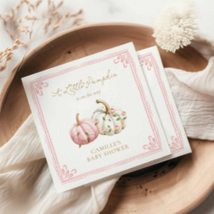 Servilleta De Papel Servilletas de papel para baby shower de calabaza