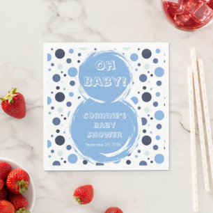 Servilleta De Papel Servilletas de papel para baby shower de lunares a