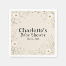 Servilletas de papel para baby shower de margarita