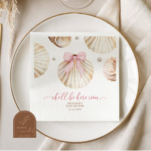 Servilleta De Papel Servilletas de papel para baby shower de niña con