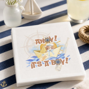 Servilleta De Papel Servilletas de papel para baby shower de niño Ahoy