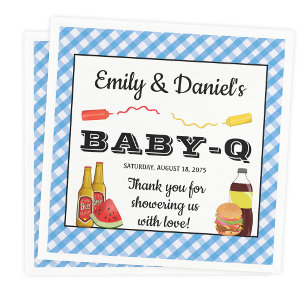 Servilleta De Papel Servilletas de papel para baby shower de Niño BBQ 