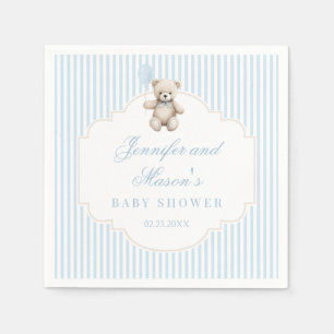 Servilleta De Papel Servilletas de papel para baby shower de osito de 