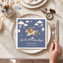 Servilleta De Papel Servilletas de papel para baby shower del avión de