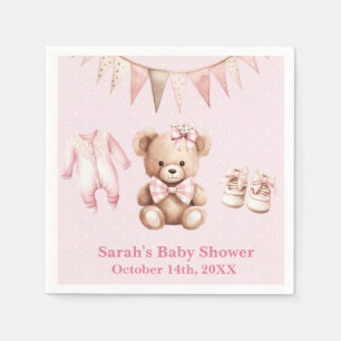Servilleta De Papel Servilletas de papel para baby shower del osito de
