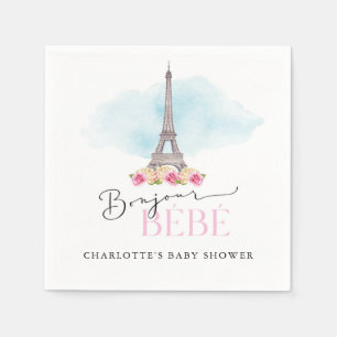 Servilleta De Papel Servilletas de papel para baby shower Eiffel Tower