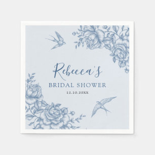 Servilleta De Papel Servilletas de papel para baby shower en azul polv